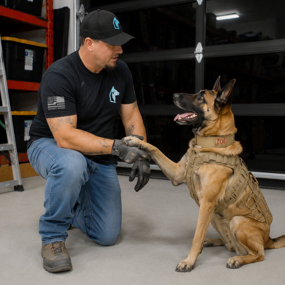 A man with his dog